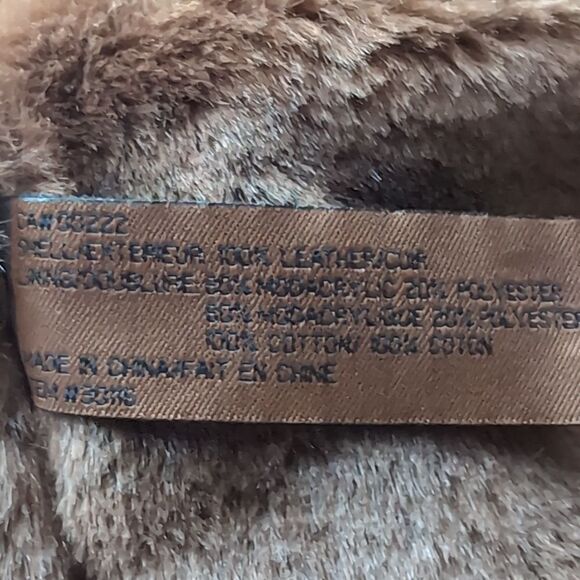 Unique Brown Genuine Leather Spliced Leather Poncho One Size - Picture 8 of 11